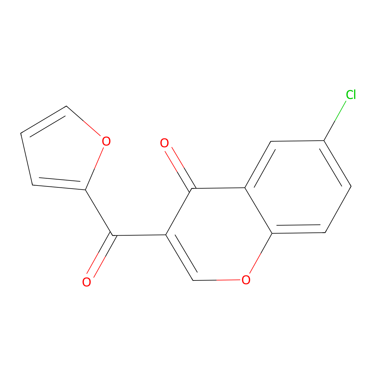 6-Chloro-3-(furan-2-carbonyl)-4H-chromen-4-one molecular structure, CAS 60110-71-6