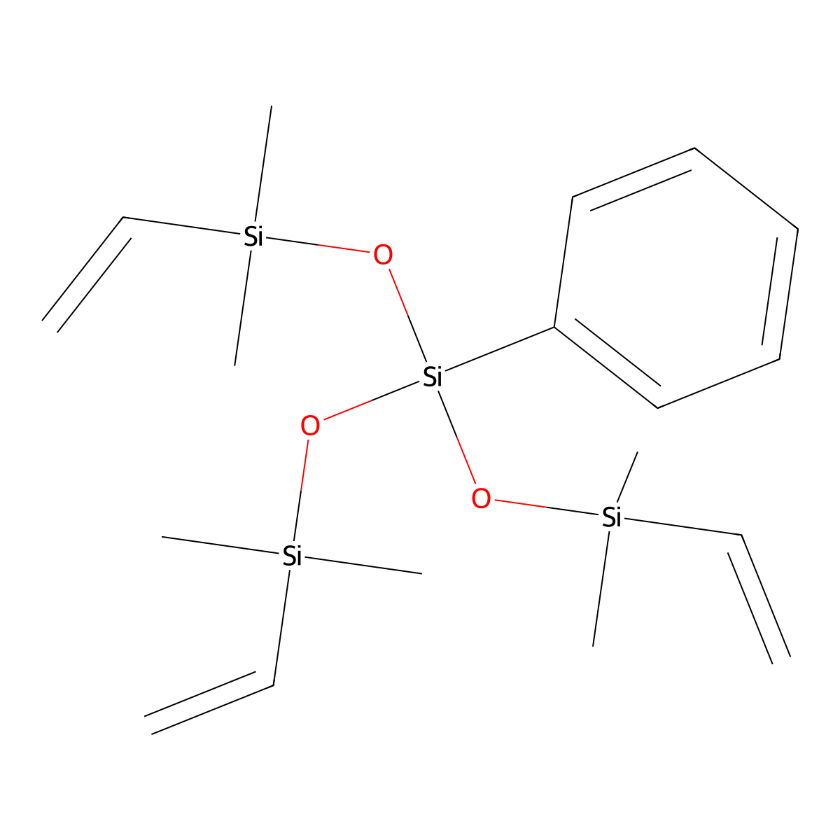 3-((Dimethylvinylsilyl)oxy)-1,1,5,5-tetramethyl-3-phenyl-1,5-divinyltrisiloxane molecular structure, CAS 60111-47-9