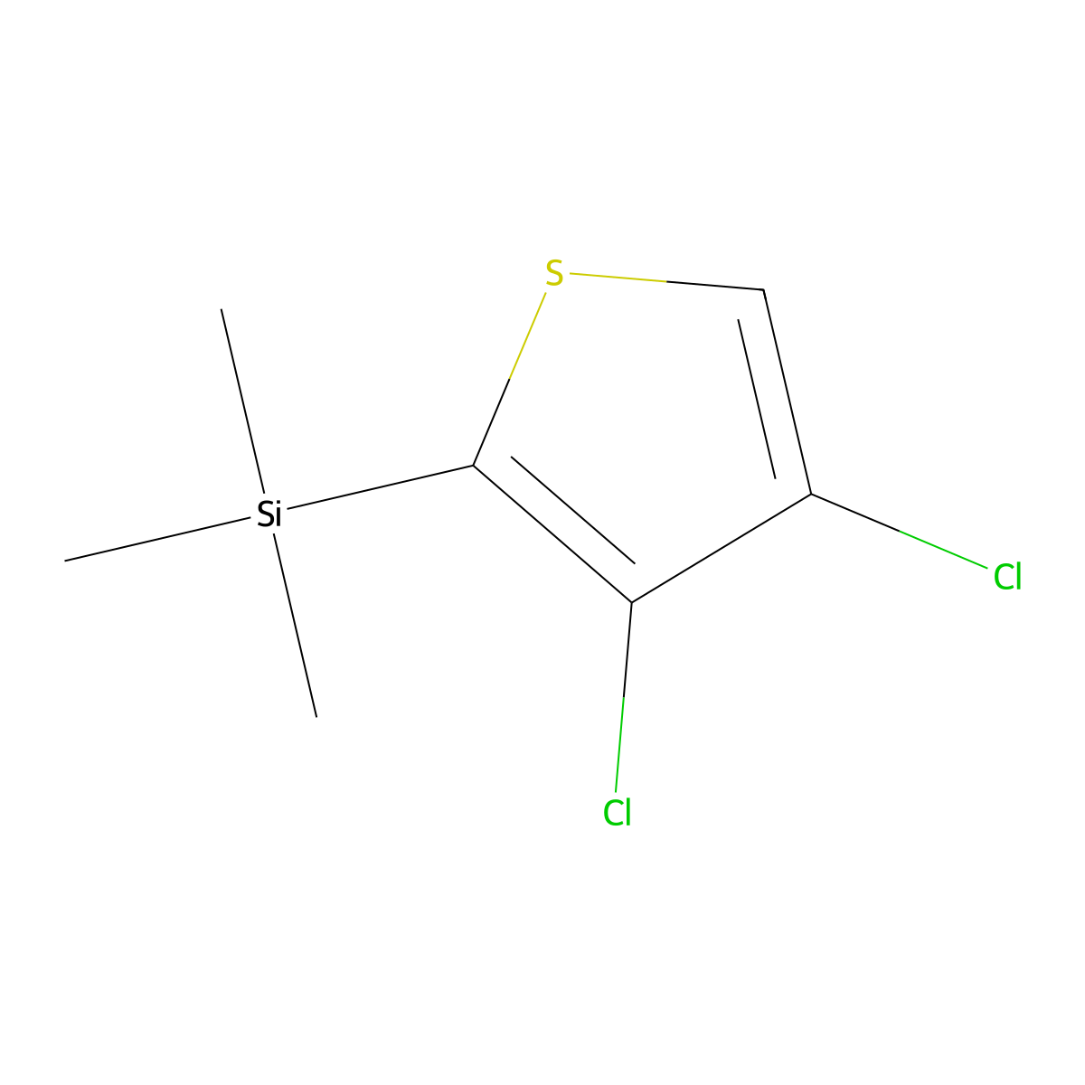 (3,4-Dichlorothiophen-2-yl)(trimethyl)silane molecular structure, CAS 60111-67-3