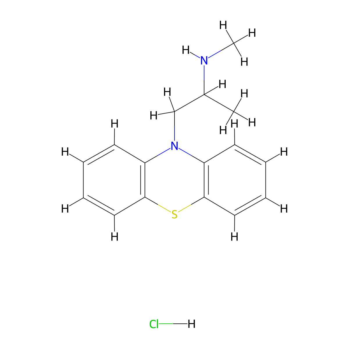 rac N-Demethyl Promethazine Hydrochloride molecular structure, CAS 60113-77-1