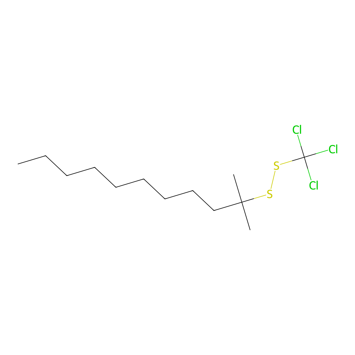Disulfide, tert-dodecyl trichloromethyl molecular structure, CAS 60114-74-1