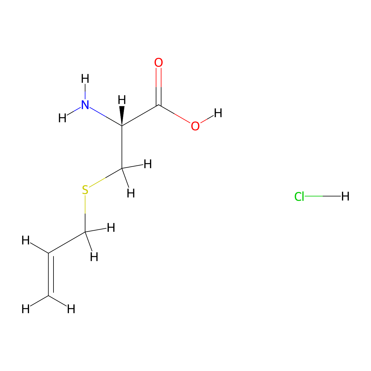 (R)-3-(Allylthio)-2-aminopropanoic acid hydrochloride molecular structure, CAS 60114-85-4