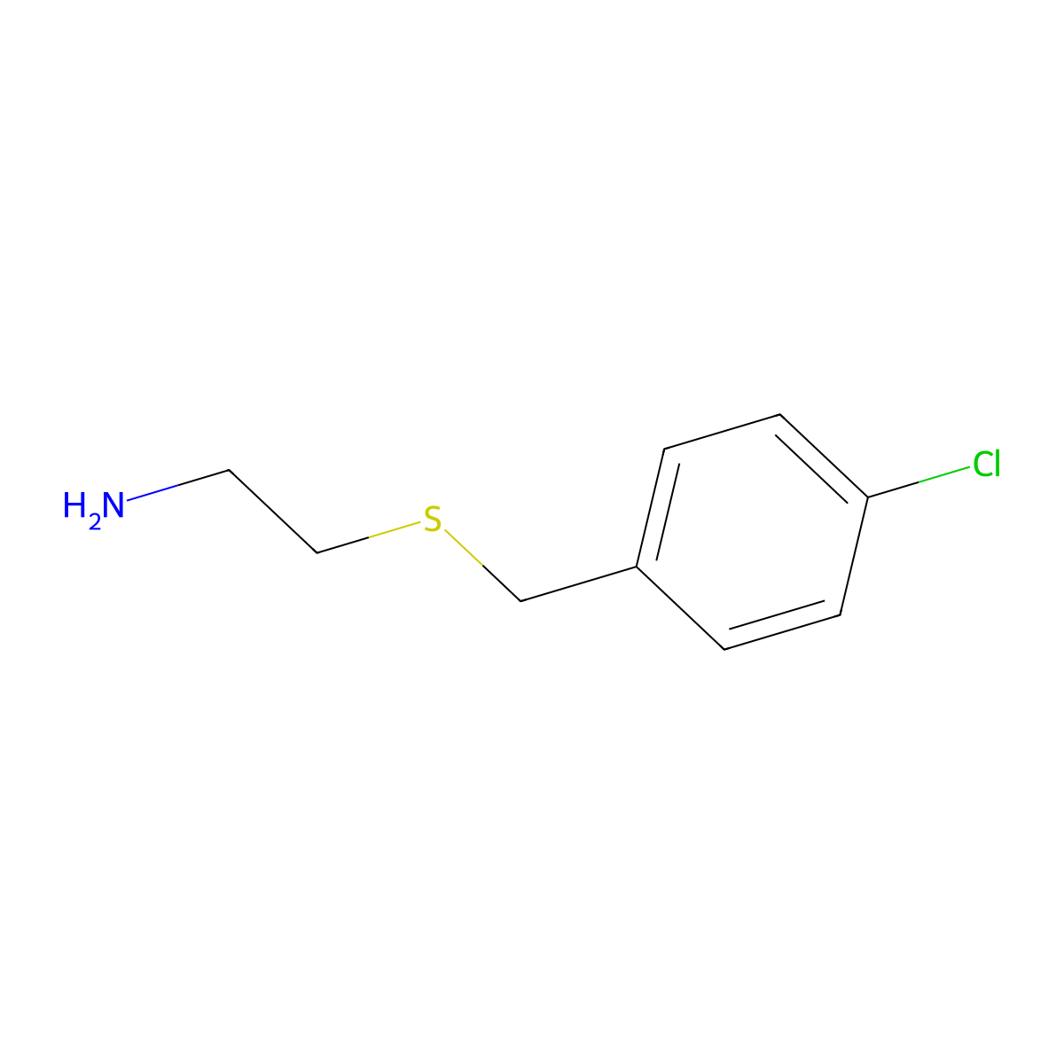 2-[(4-Chlorobenzyl)thio]ethanamine molecular structure, CAS 60116-21-4