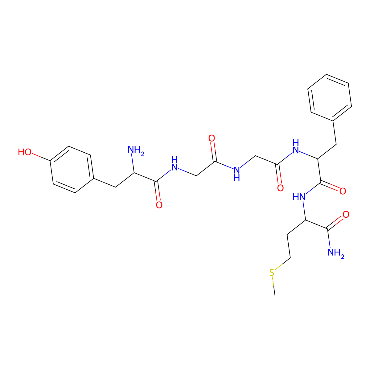 Met-enkephalinamide molecular structure, CAS 60117-17-1