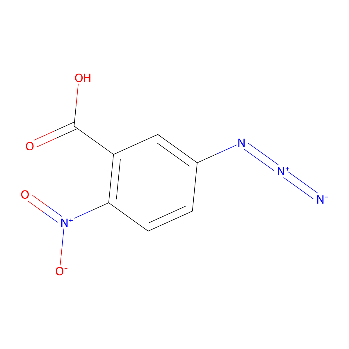 5-Azido-2-nitrobenzoic acid molecular structure, CAS 60117-34-2