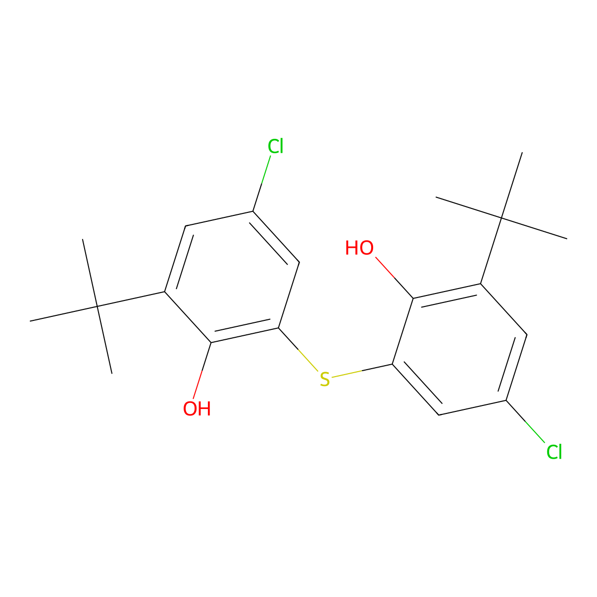 Phenol, 2,2'-thiobis(6-tert-butyl-4-chloro- molecular structure, CAS 6012-78-8