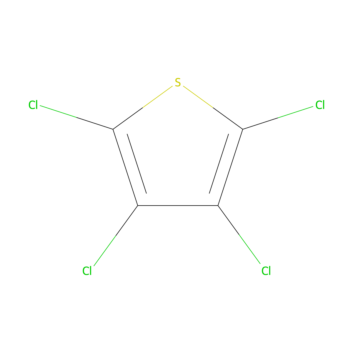 2,3,4,5-Tetrachlorothiophene molecular structure, CAS 6012-97-1