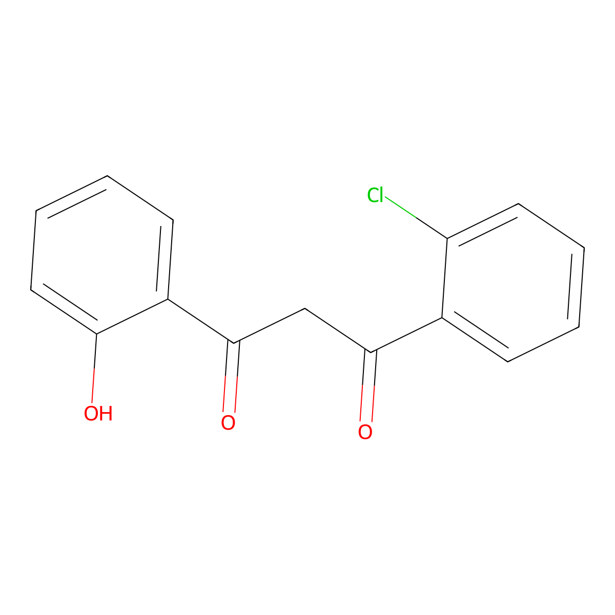 1-(2-Chlorophenyl)-3-(2-hydroxyphenyl)propane-1,3-dione molecular structure, CAS 60121-60-0