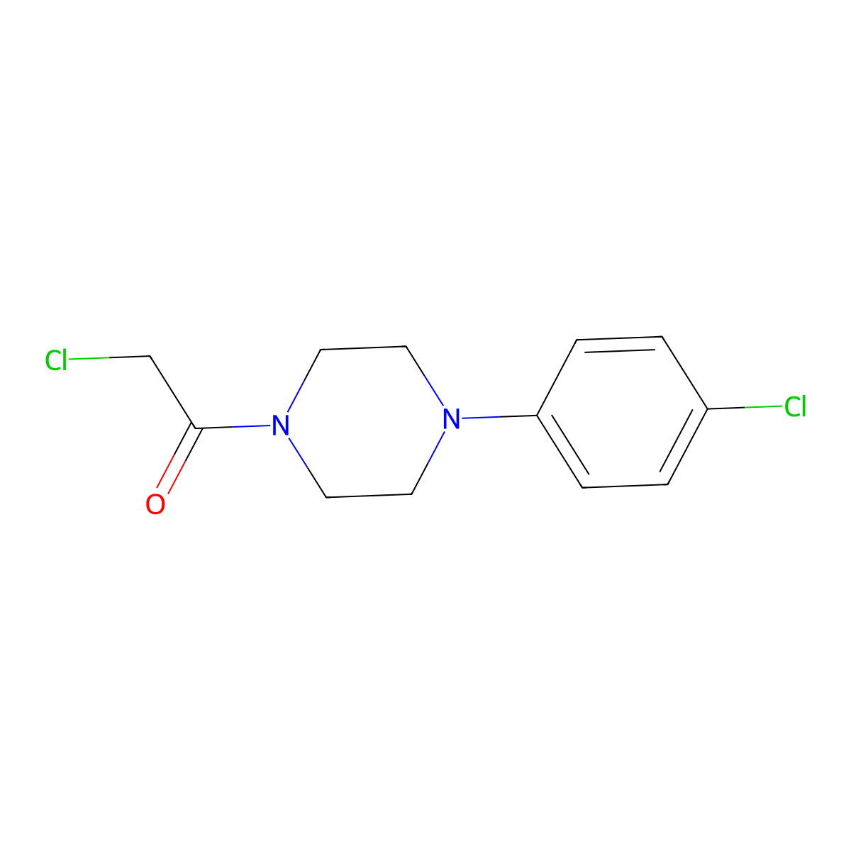 1-(Chloroacetyl)-4-(4-chlorophenyl)piperazine molecular structure, CAS 60121-78-0