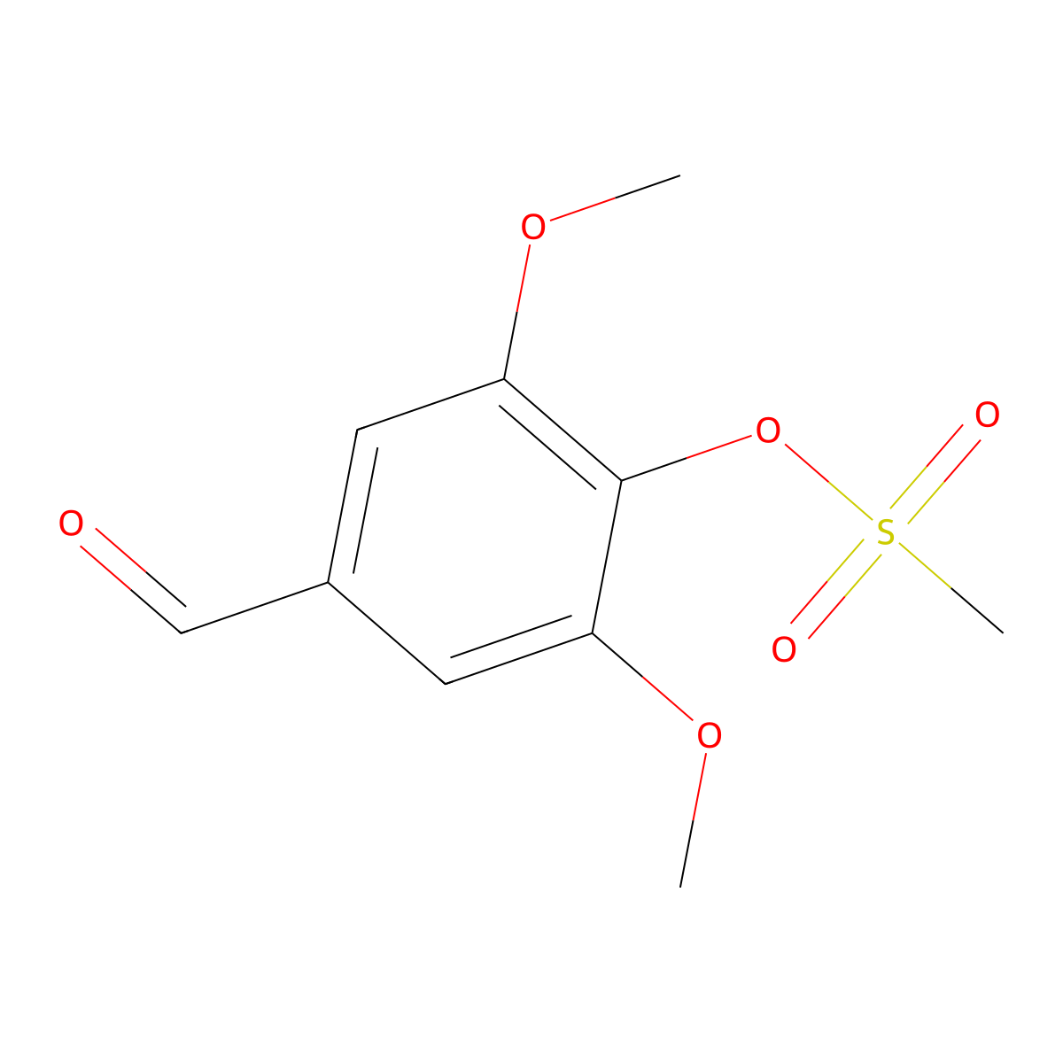 4-Formyl-2,6-dimethoxyphenyl methanesulfonate molecular structure, CAS 60121-82-6