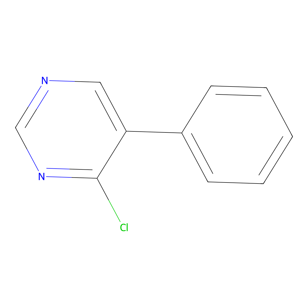 4-Chloro-5-phenylpyrimidine molecular structure, CAS 60122-80-7