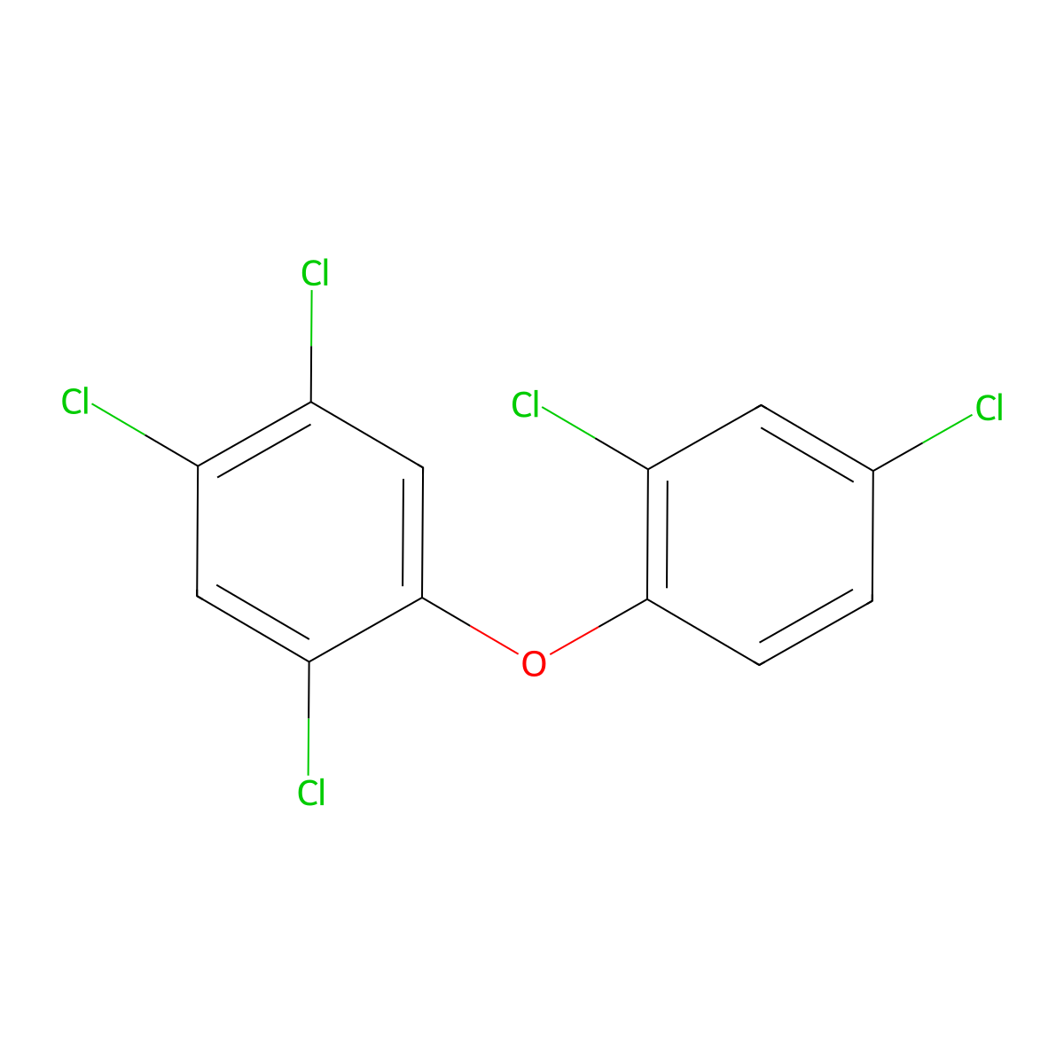 2,2',4,4',5-Pentachlorodiphenyl ether molecular structure, CAS 60123-64-0