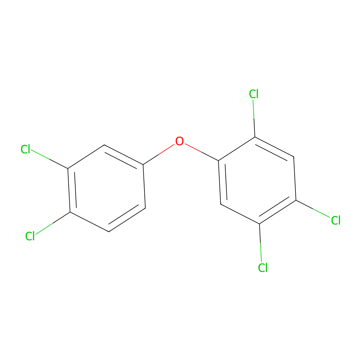 2,3',4,4',5-Pentachlorodiphenyl ether molecular structure, CAS 60123-65-1
