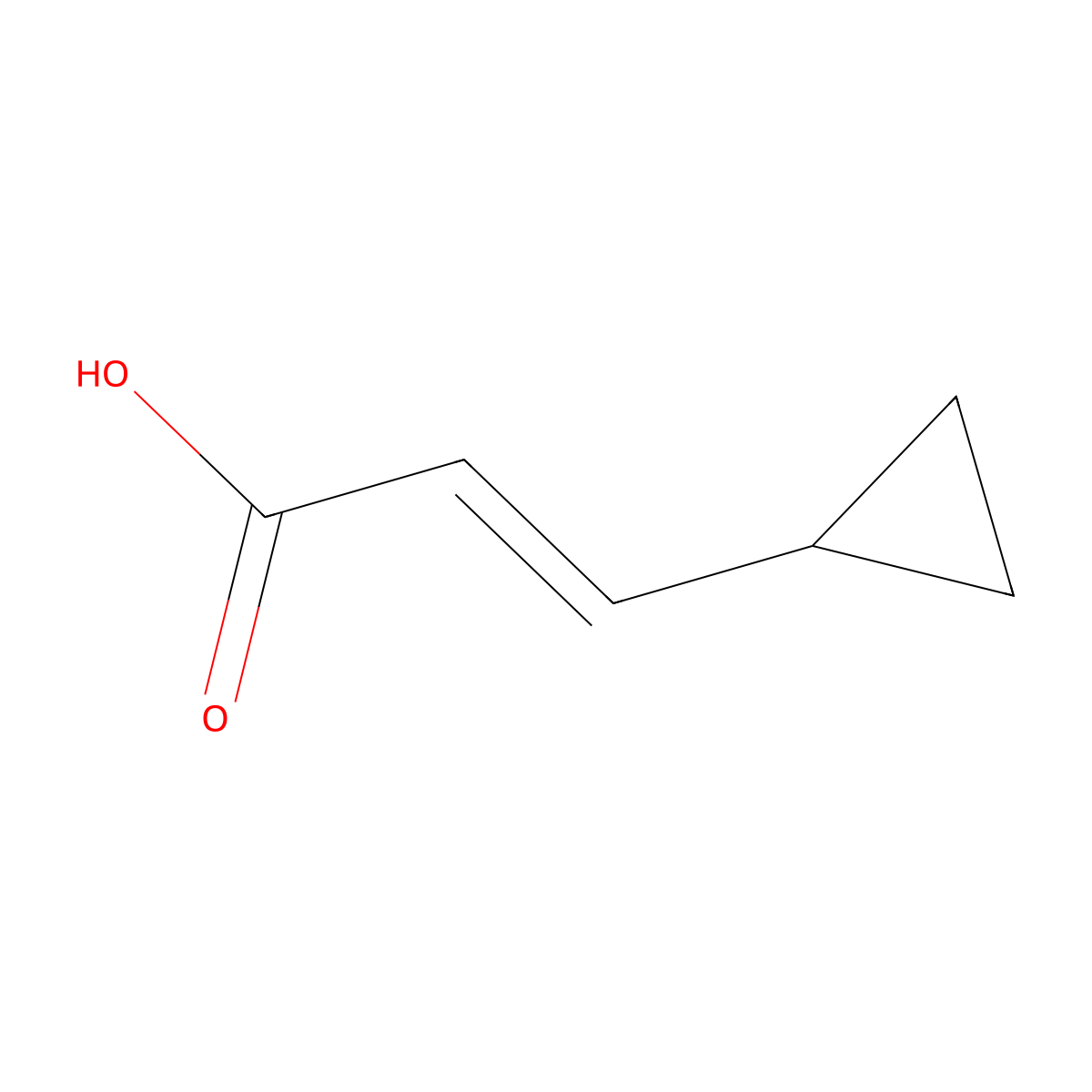 (2E)-3-cyclopropylprop-2-enoic acid molecular structure, CAS 60129-33-1