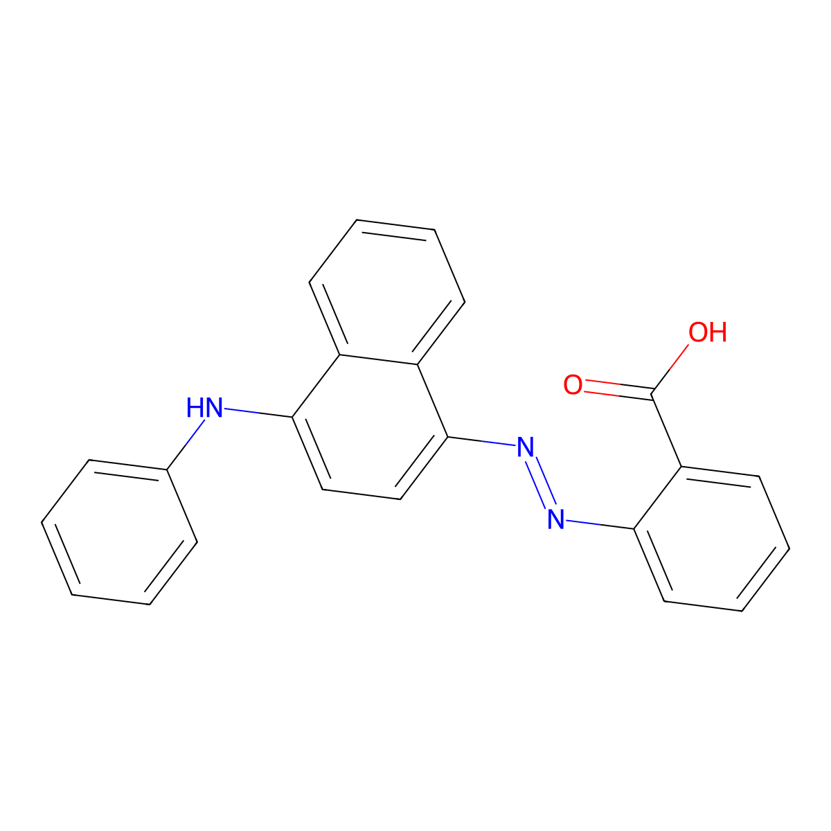 2-((4-(Phenylamino)-1-naphthyl)azo)benzoic acid molecular structure, CAS 60129-39-7