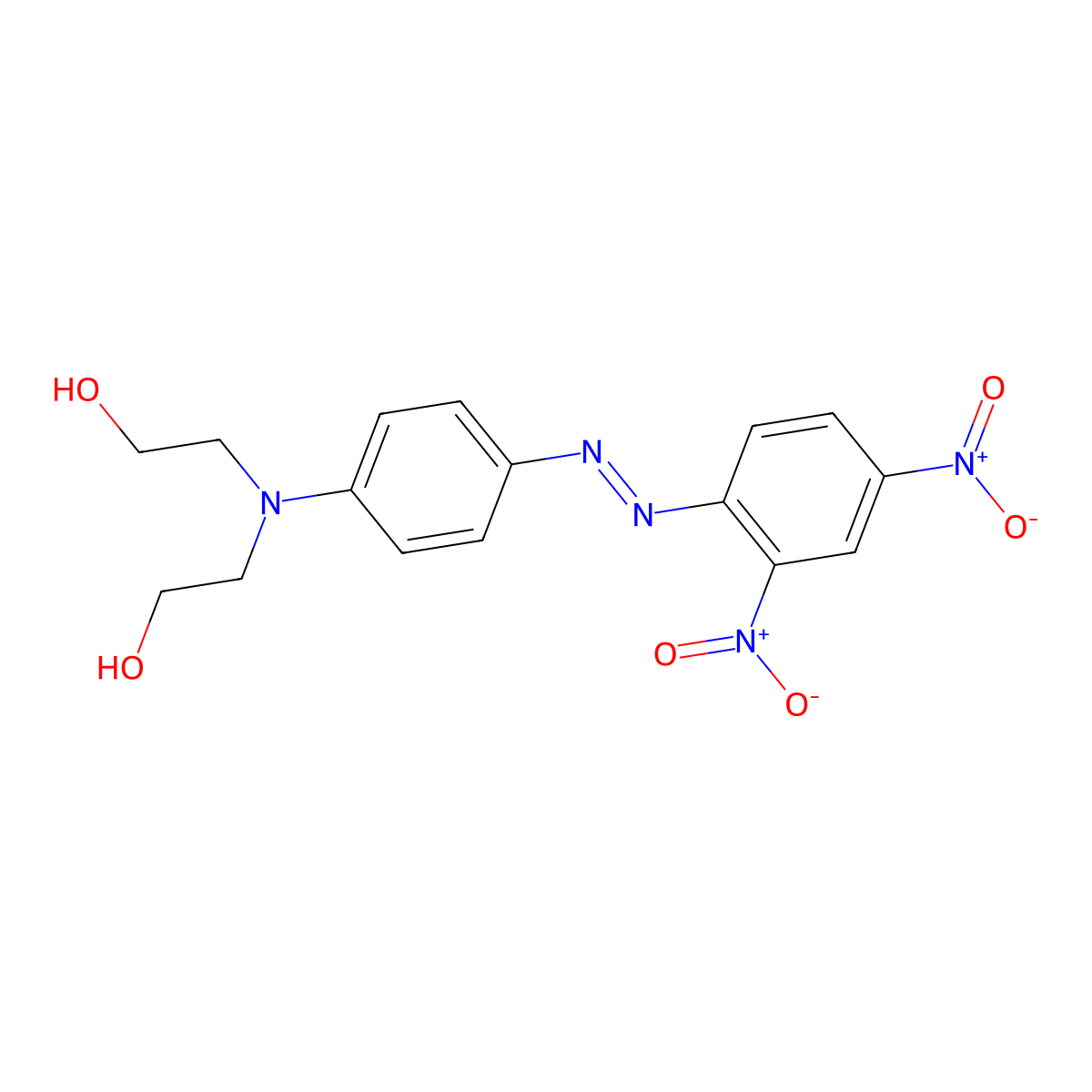 2,2'-((4-(2-(2,4-Dinitrophenyl)diazenyl)phenyl)imino)bis(ethanol) molecular structure, CAS 60129-67-1