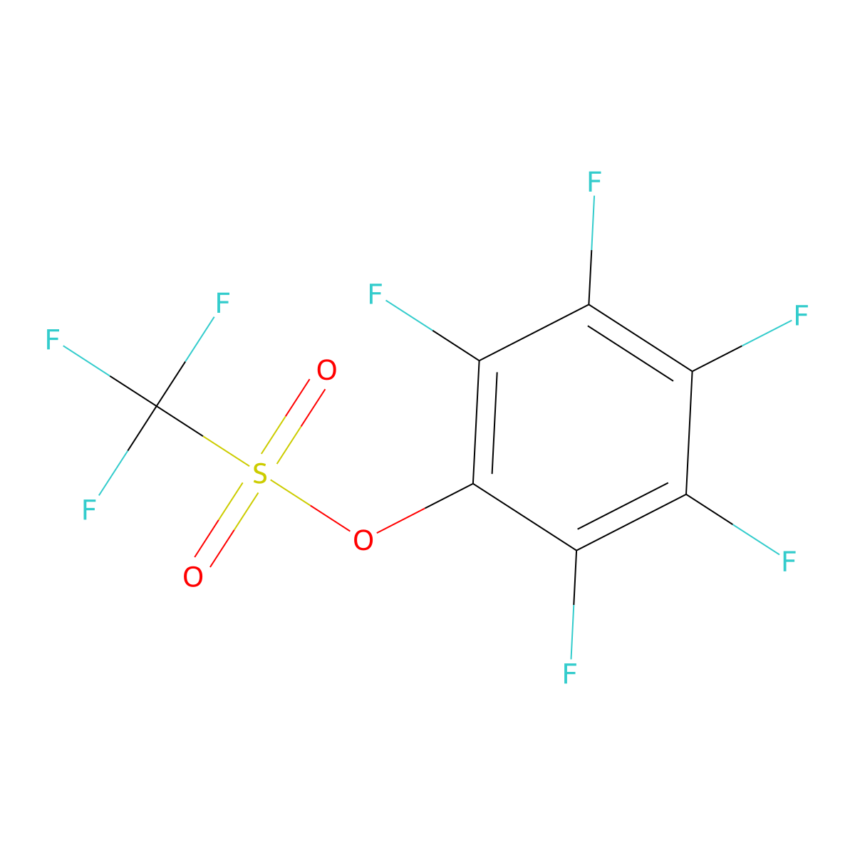 Pentafluorophenyl Trifluoromethanesulfonate molecular structure, CAS 60129-85-3