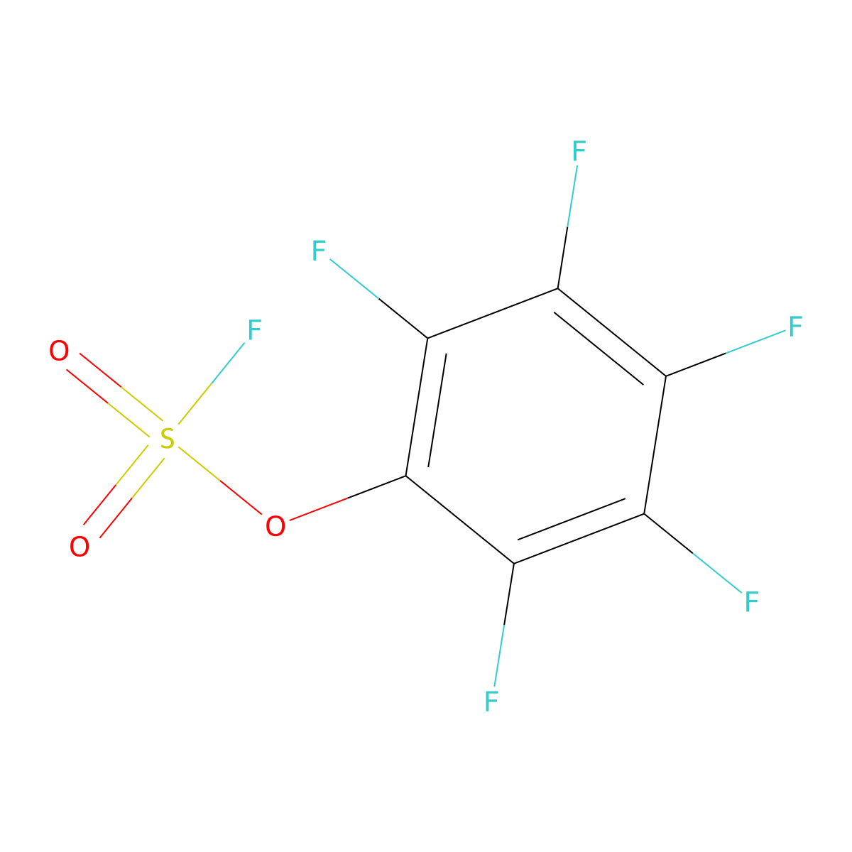 Pentafluorophenylfluorosulfonate molecular structure, CAS 60129-86-4