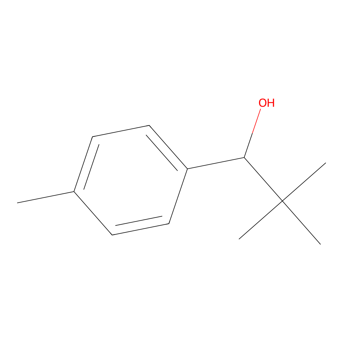 2,2-Dimethyl-1-(4-methylphenyl)propan-1-ol molecular structure, CAS 6013-94-1