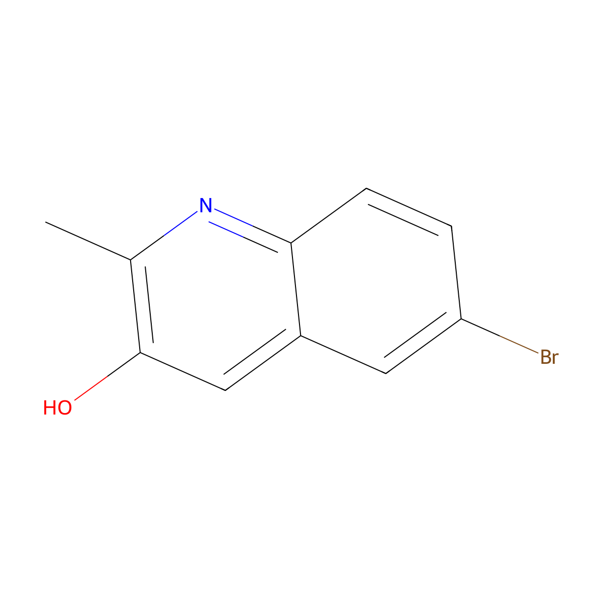 6-Bromo-2-methylquinolin-3-ol molecular structure, CAS 60131-25-1