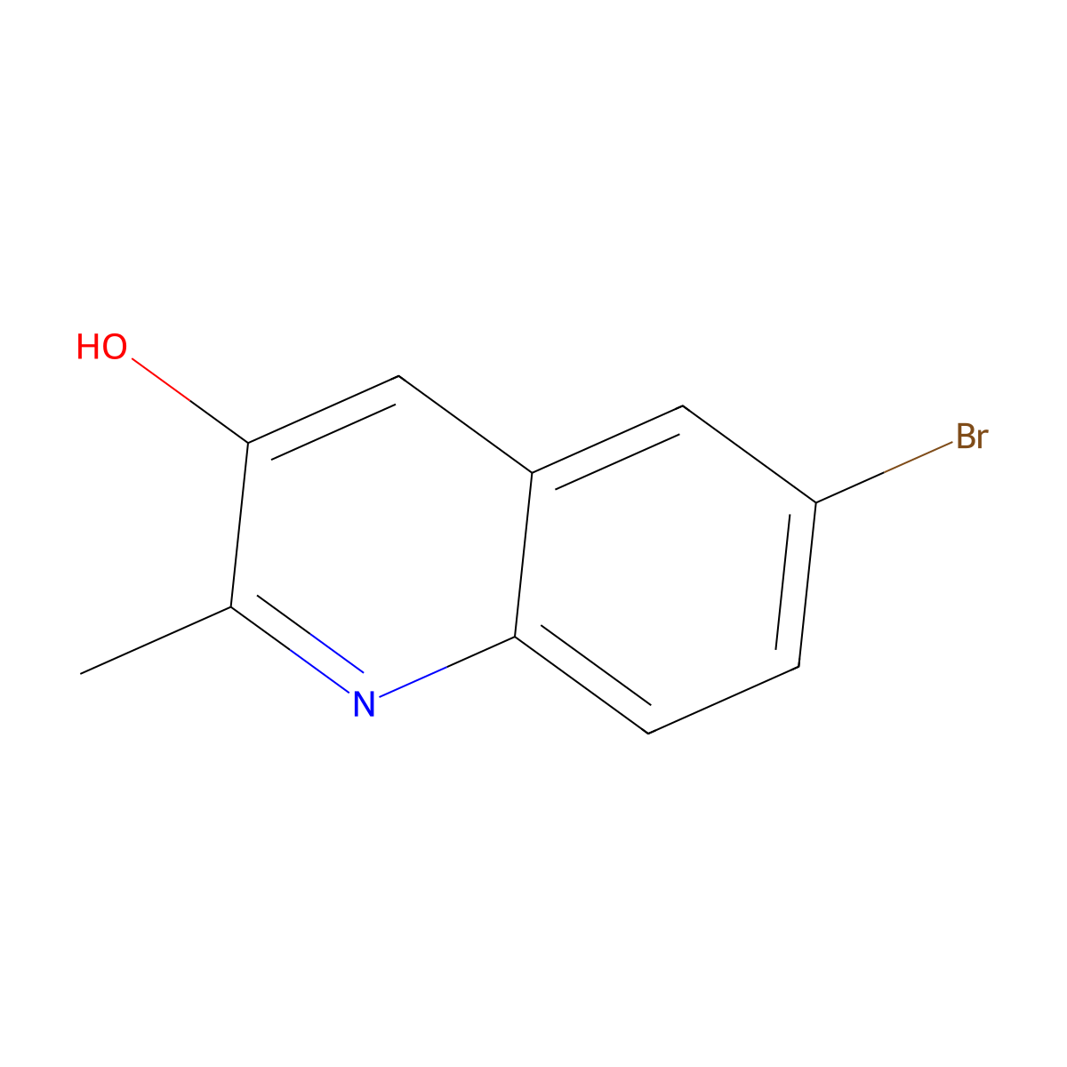 6-Bromo-2-methylquinolin-3-ol molecular structure, CAS 60131-25-1