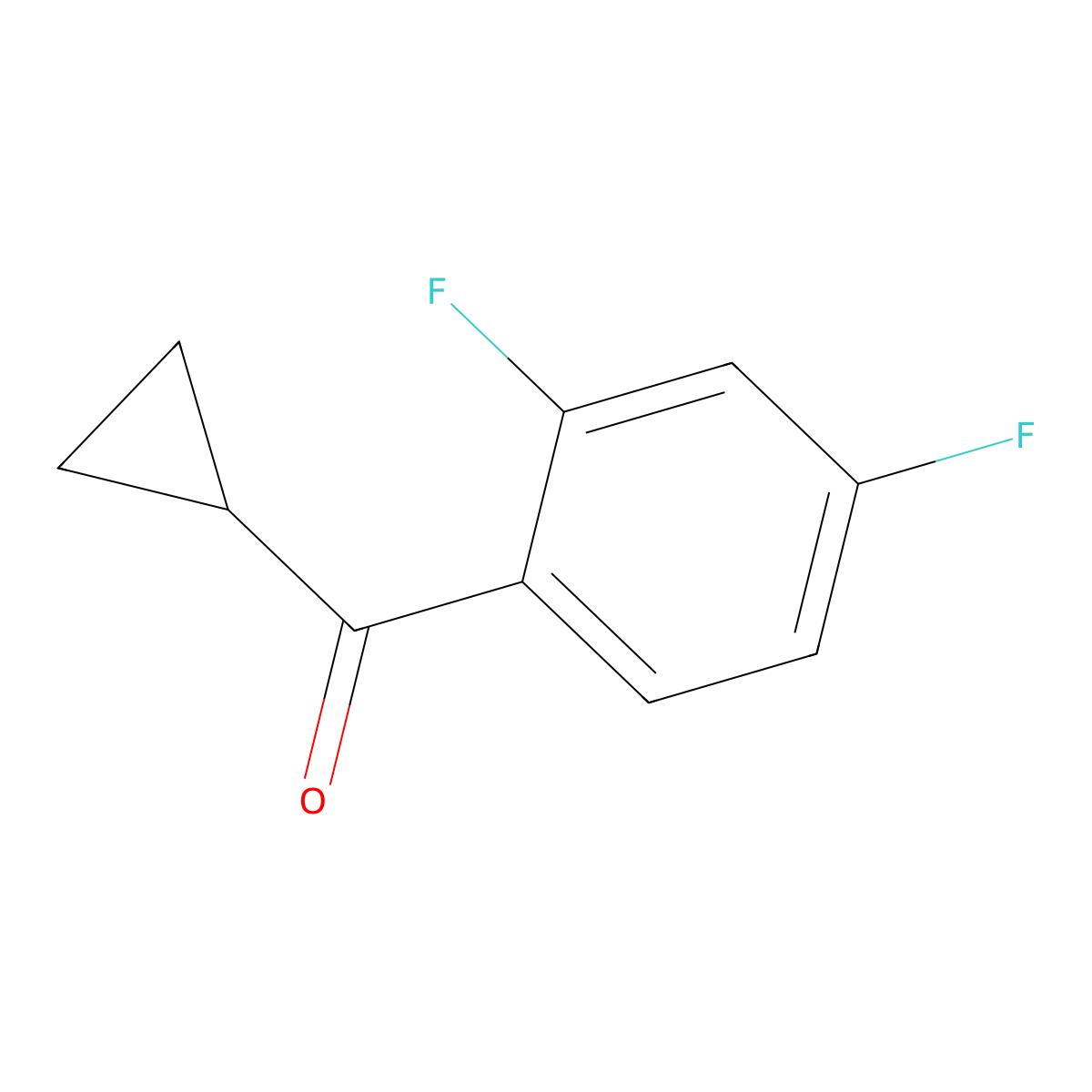 Cyclopropyl 2,4-difluorophenyl ketone molecular structure, CAS 60131-34-2