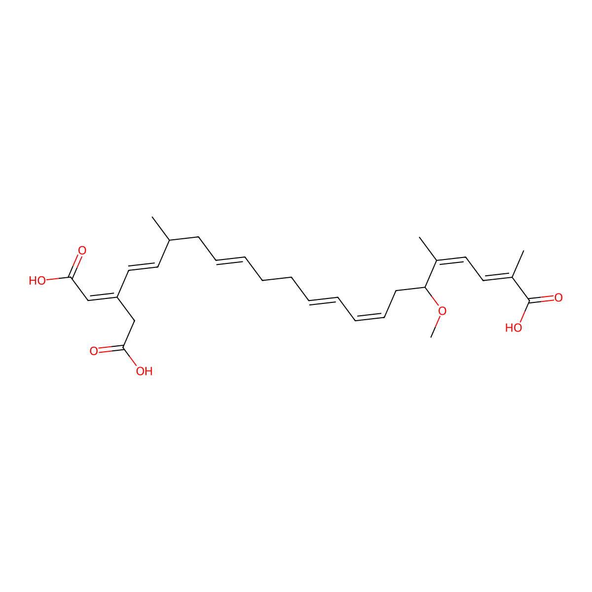 Bonqkrekic acid molecular structure, CAS 60132-21-0