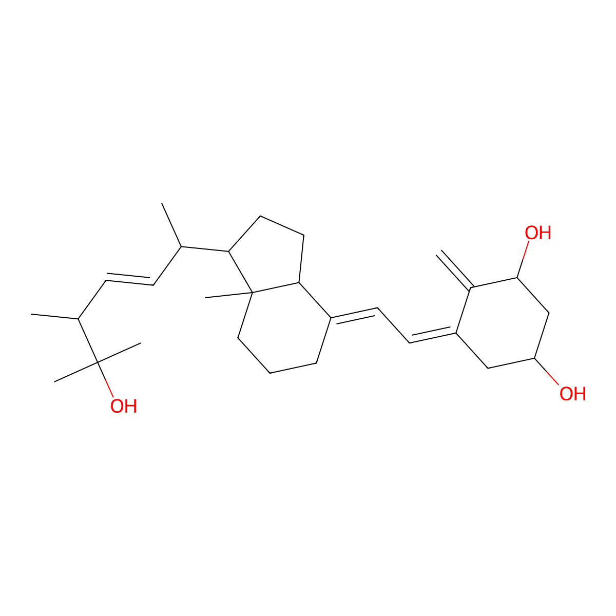 1alpha,25-Dihydroxyvitamin D2 molecular structure, CAS 60133-18-8