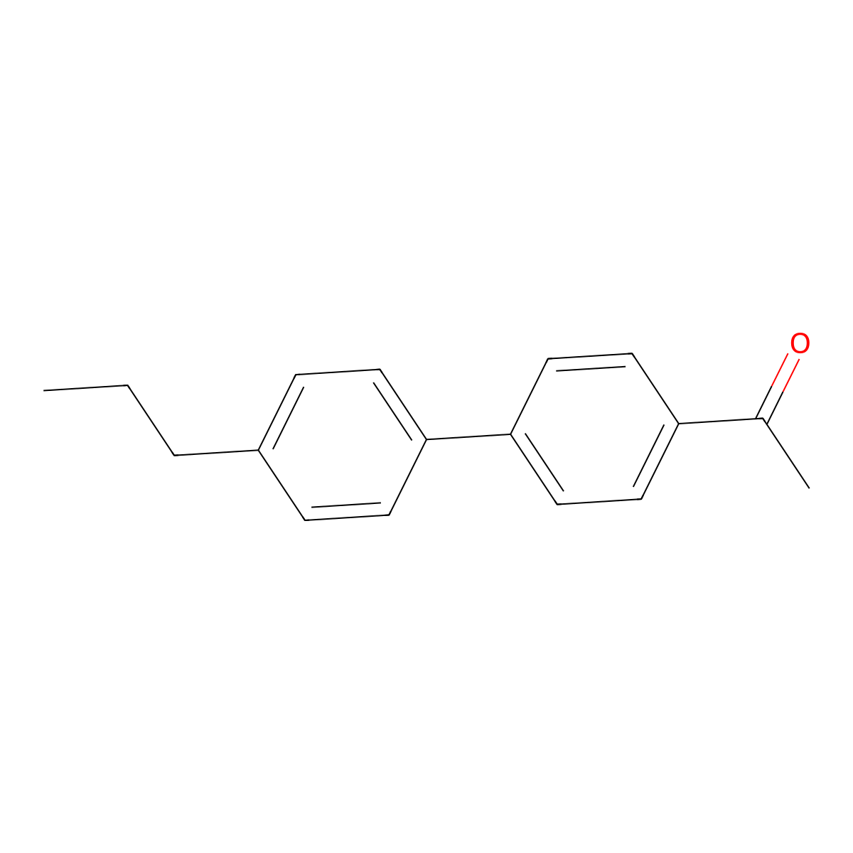 4-Acetyl-4'-propylbiphenyl molecular structure, CAS 60137-92-0
