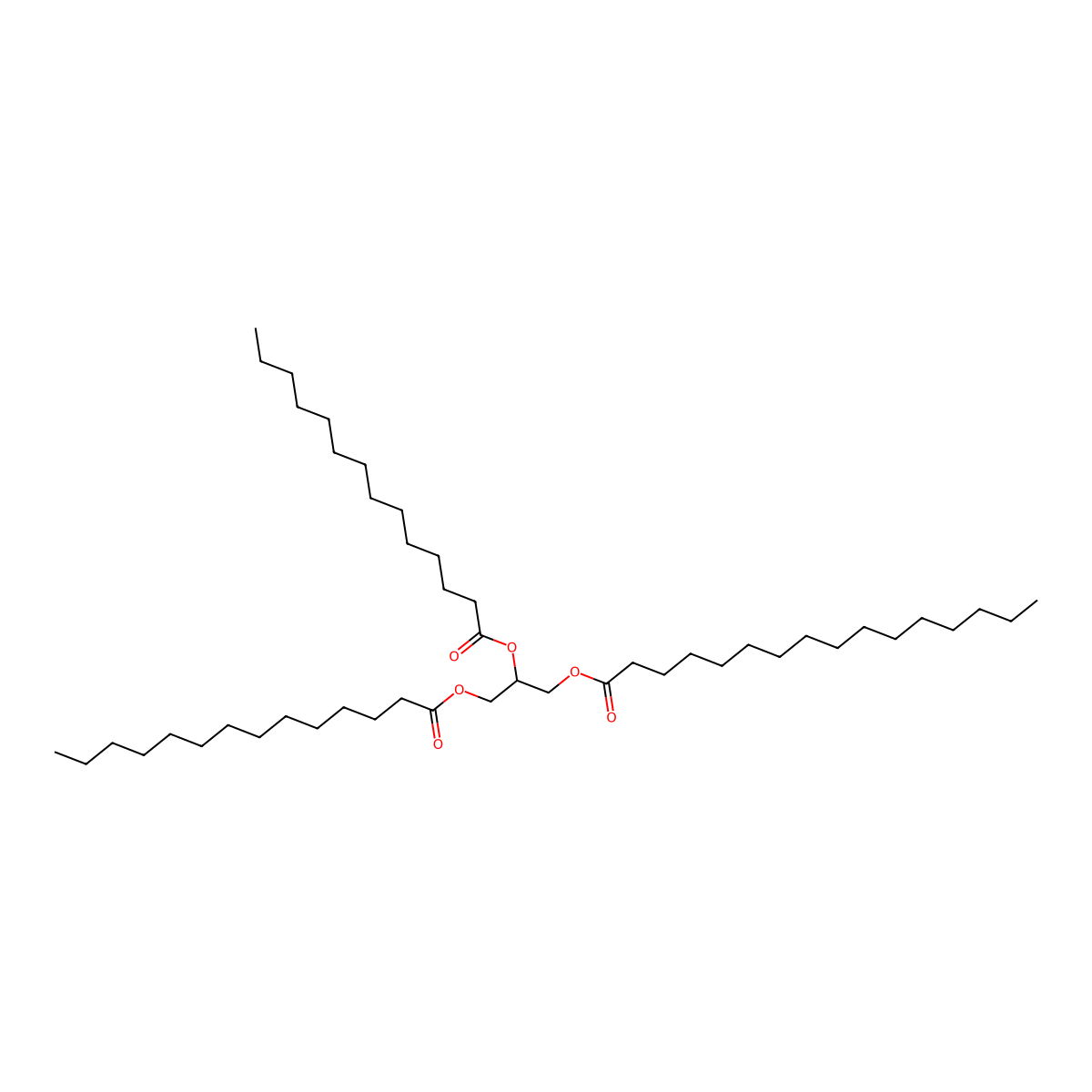 1,2-Dimyristoyl-3-palmitoyl-rac-glycerol molecular structure, CAS 60138-13-8