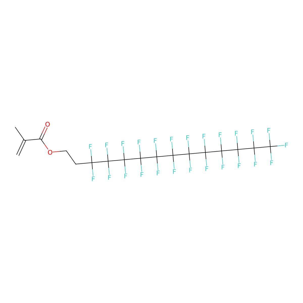 3,3,4,4,5,5,6,6,7,7,8,8,9,9,10,10,11,11,12,12,13,13,14,14,14-Pentacosafluorotetradecyl methacrylate molecular structure, CAS 6014-75-1