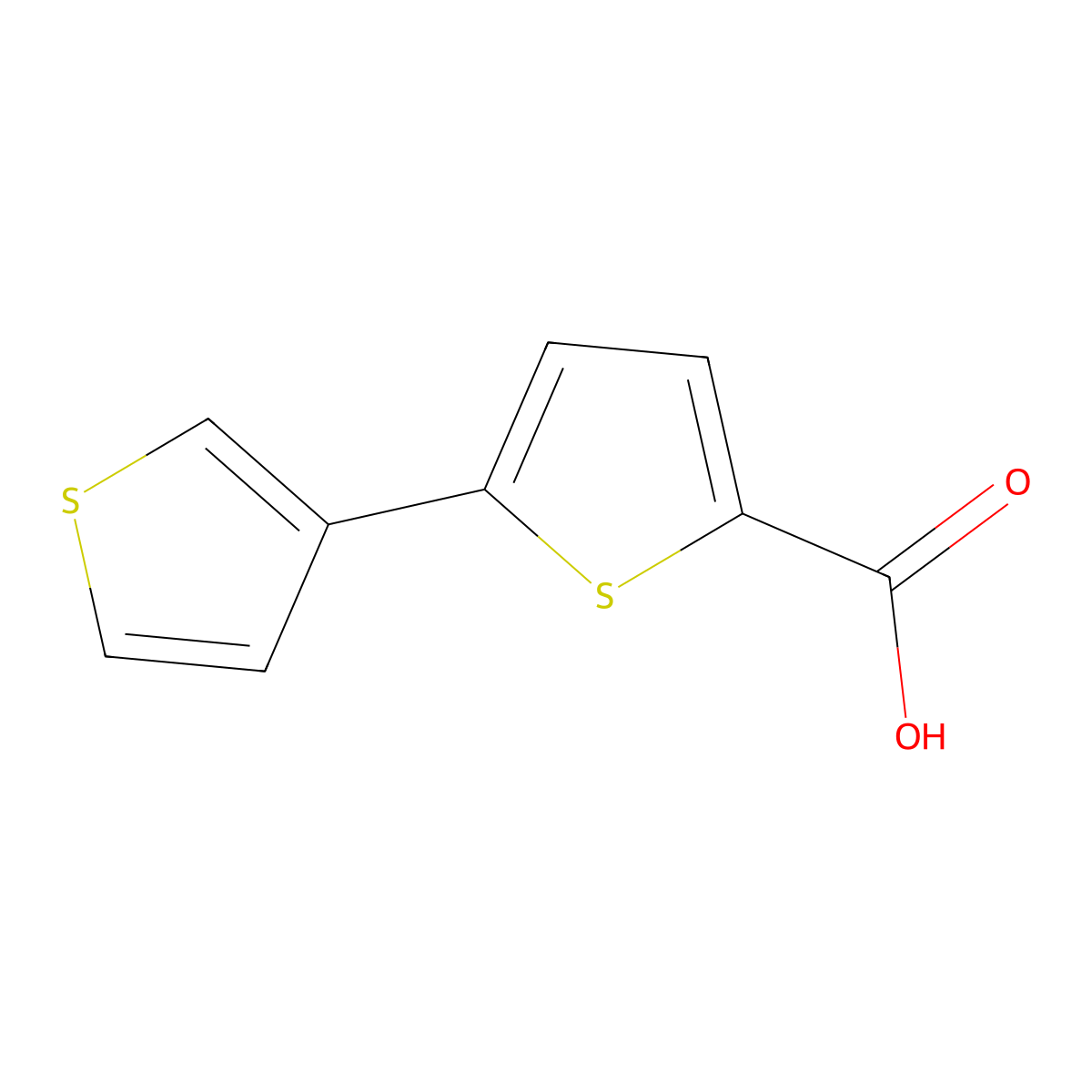 5-(3-Thienyl)thiophene-2-carboxylic acid molecular structure, CAS 60141-31-3