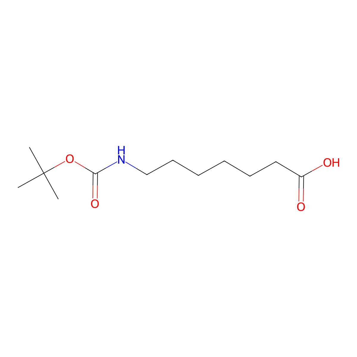 7-(((Tert-butoxy)carbonyl)amino)heptanoic acid molecular structure, CAS 60142-89-4