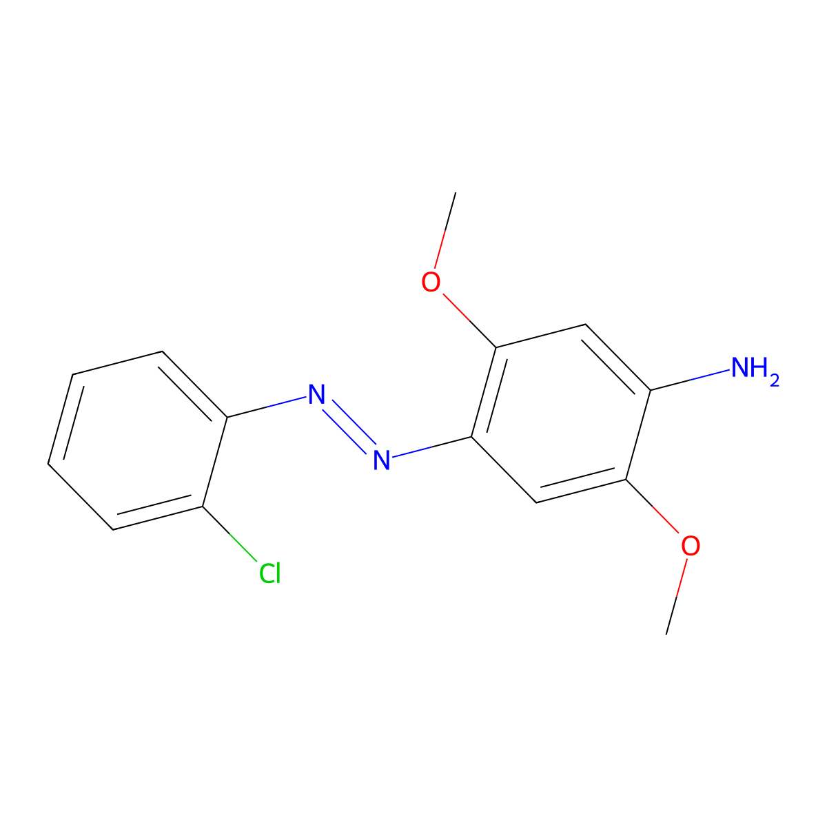 4-(2-Chlorophenylazo)-2,5-dimethoxyaniline molecular structure, CAS 60143-59-1