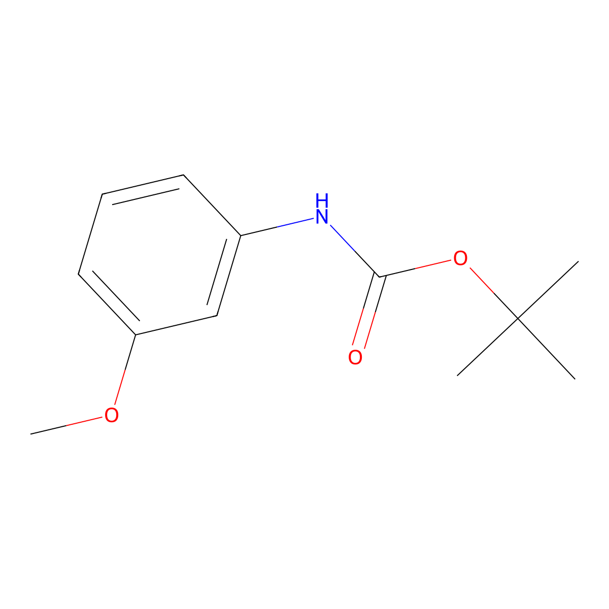 Tert-butyl 3-methoxyphenylcarbamate molecular structure, CAS 60144-52-7