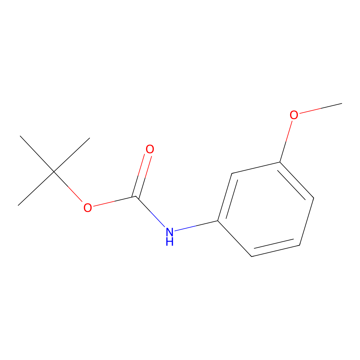 Tert-butyl 3-methoxyphenylcarbamate molecular structure, CAS 60144-52-7