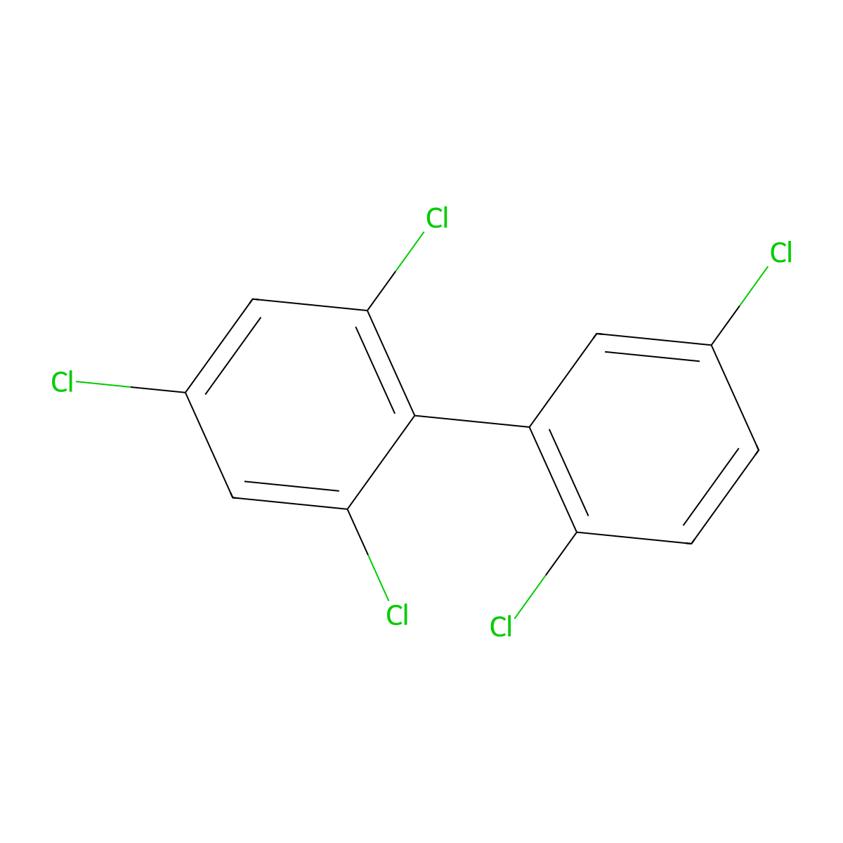 2,2',4,5',6-Pentachlorobiphenyl molecular structure, CAS 60145-21-3