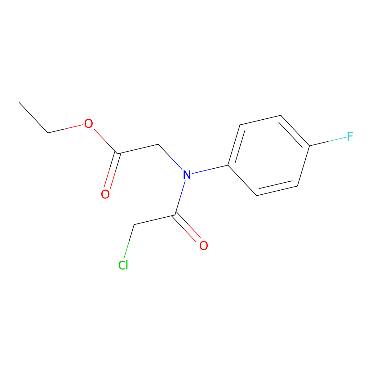 Ethyl [(chloroacetyl)(4-fluorophenyl)amino]acetate molecular structure, CAS 60145-88-2