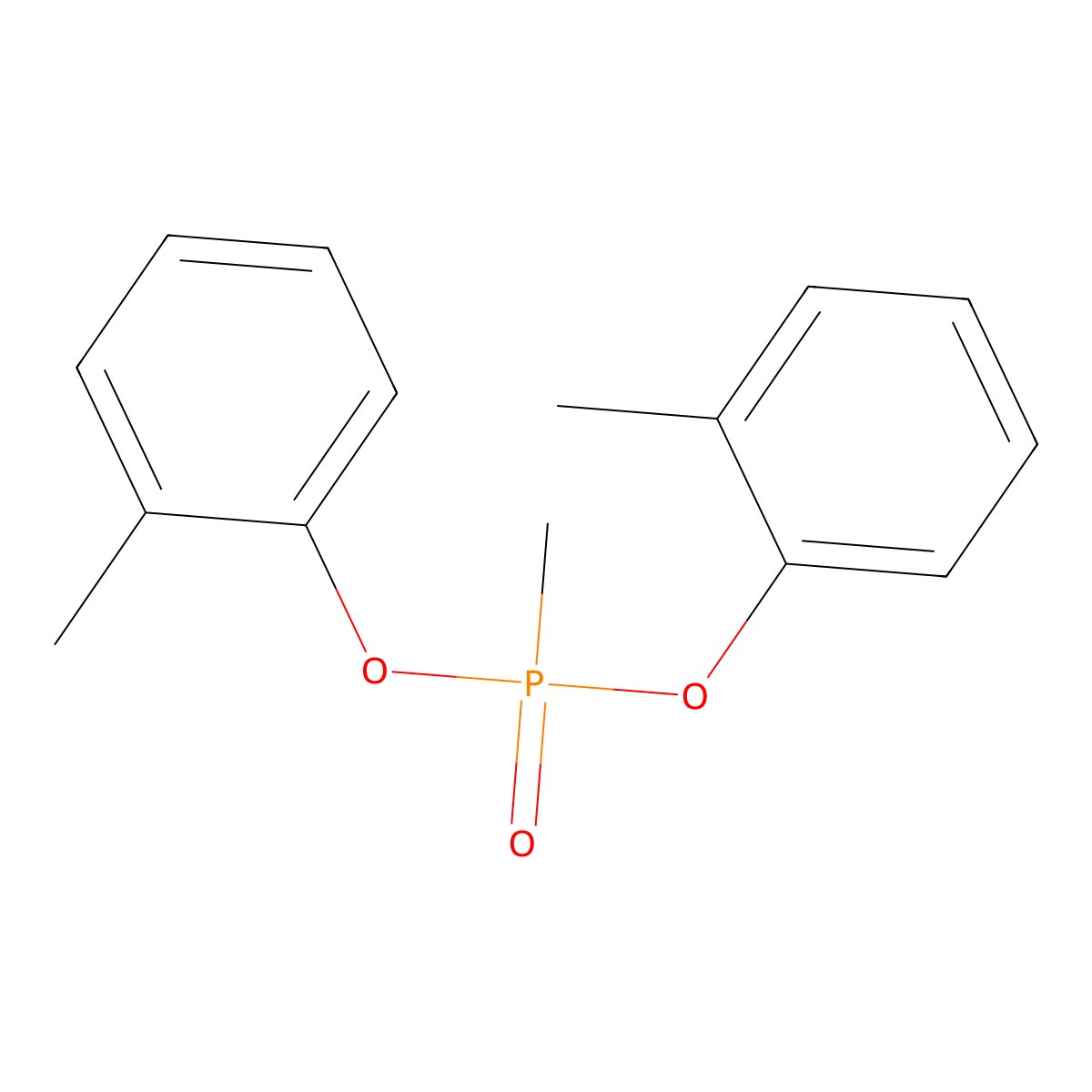 1-Methyl-2-(methyl(2-methylphenoxy)phosphoryl)oxybenzene molecular structure, CAS 60146-72-7