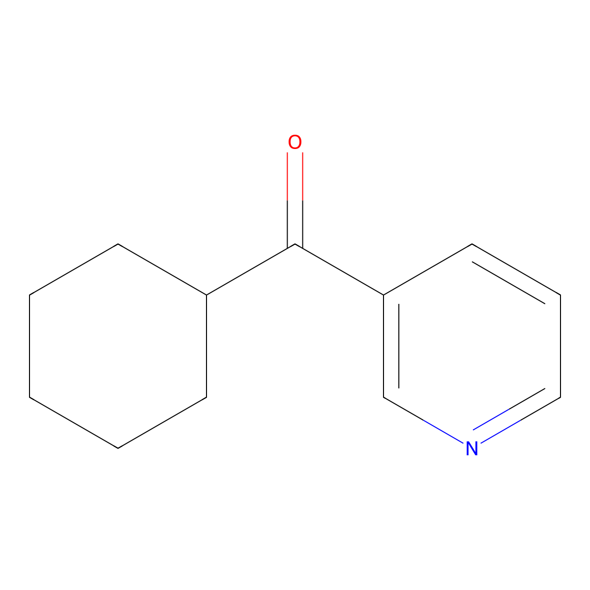 Methanone, cyclohexyl-3-pyridinyl- molecular structure, CAS 60148-00-7