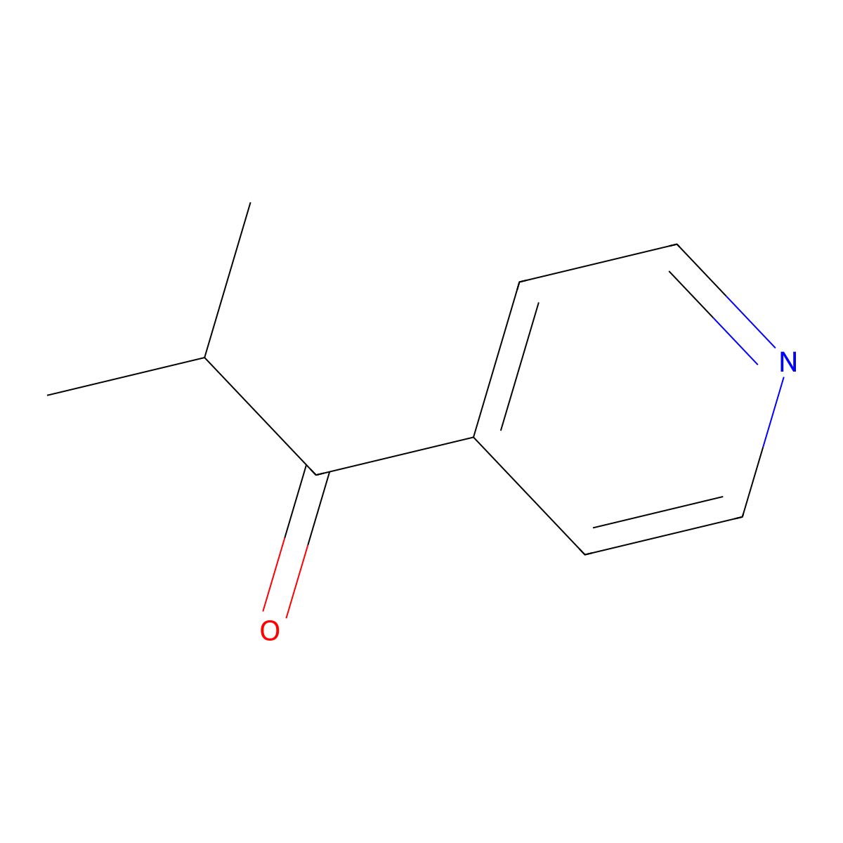 2-Methyl-1-(pyridin-4-yl)propan-1-one molecular structure, CAS 60148-10-9