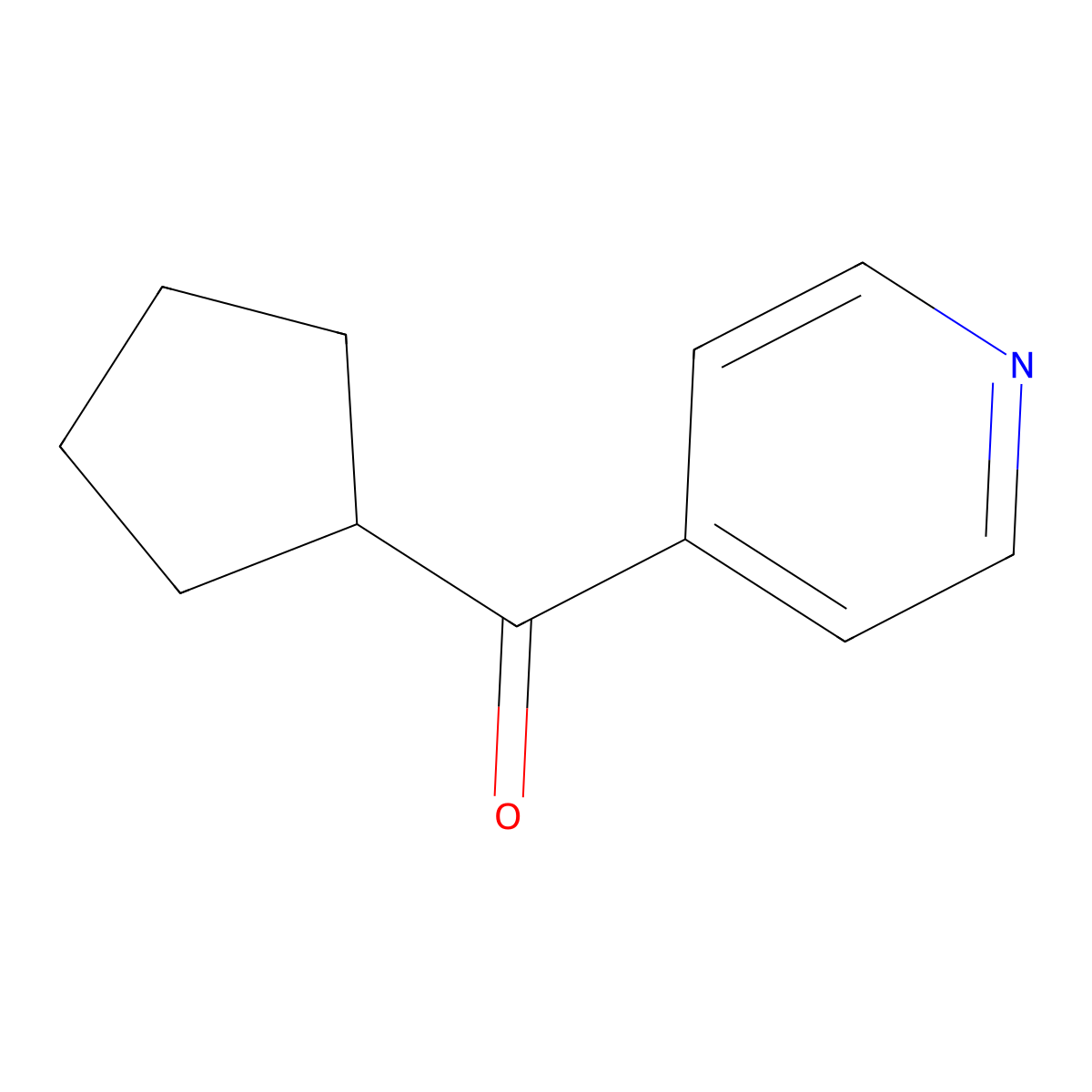 Cyclopentyl(pyridin-4-yl)methanone molecular structure, CAS 60148-11-0