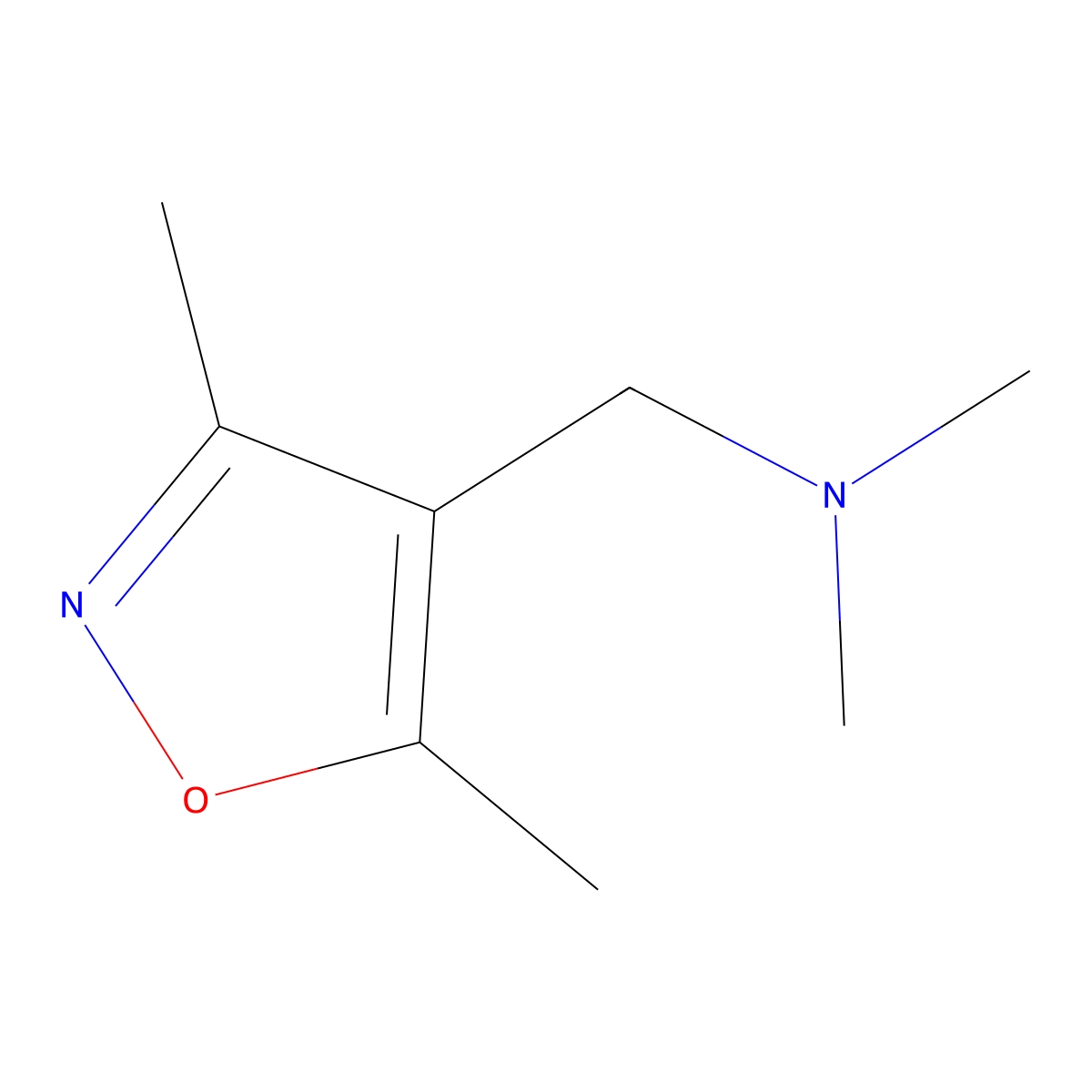 1-(3,5-Dimethylisoxazol-4-yl)-N,N-dimethylmethanamine molecular structure, CAS 60148-38-1
