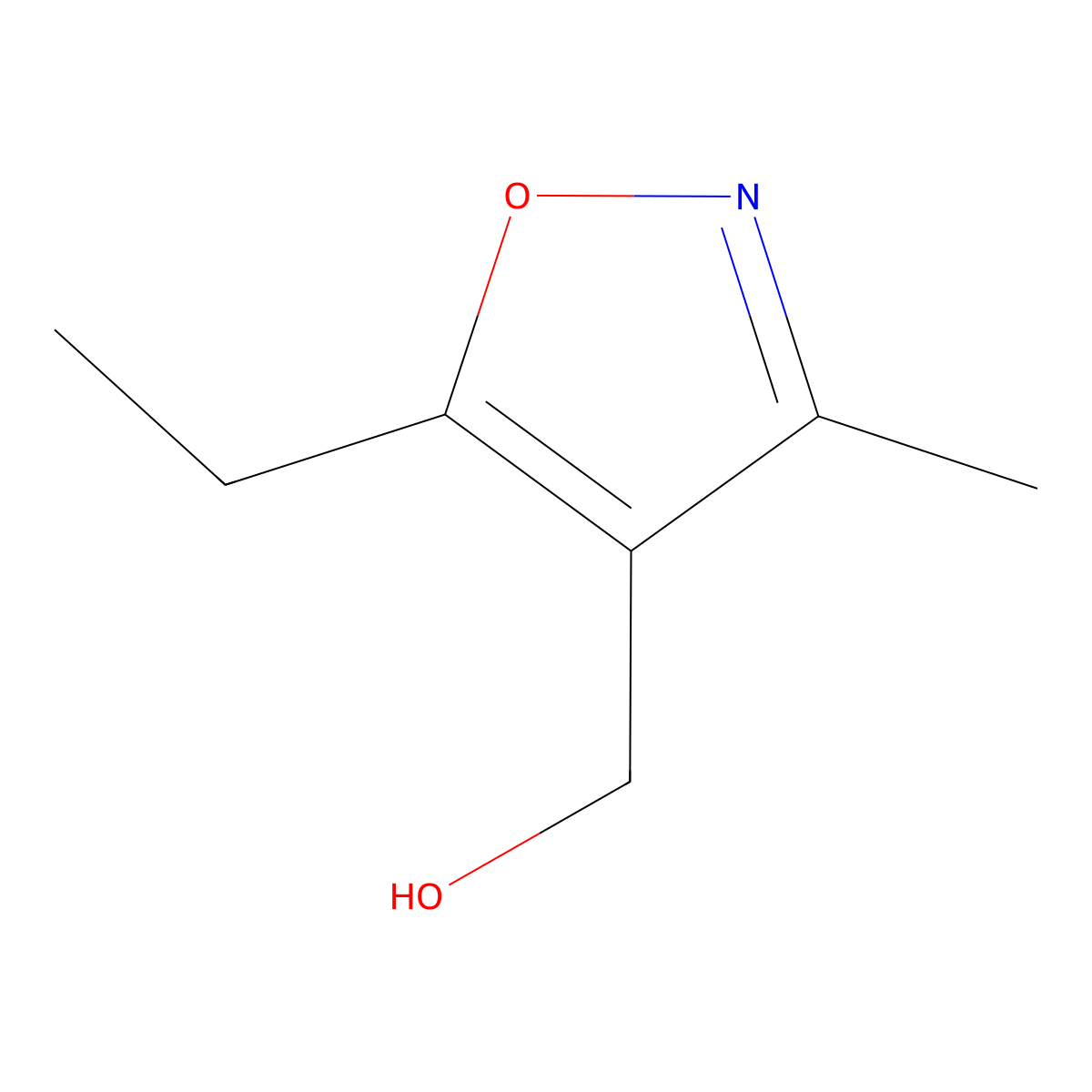 4-Isoxazolemethanol, 5-ethyl-3-methyl- molecular structure, CAS 60148-44-9