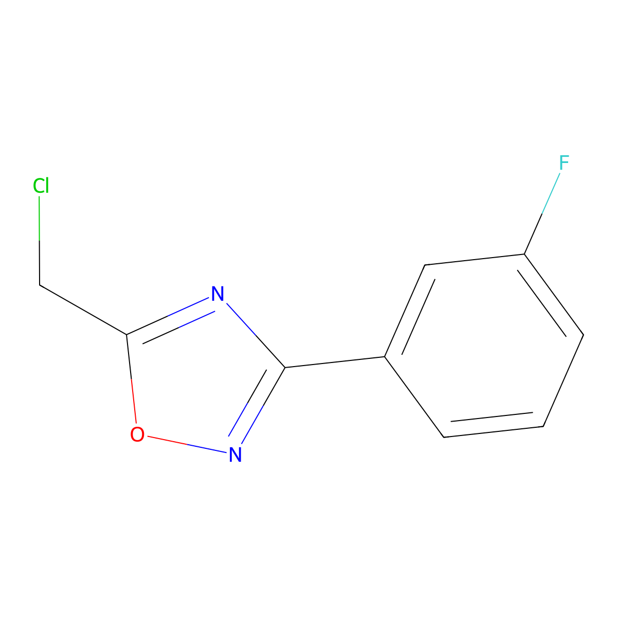 5-(Chloromethyl)-3-(3-fluorophenyl)-1,2,4-oxadiazole molecular structure, CAS 601484-33-7