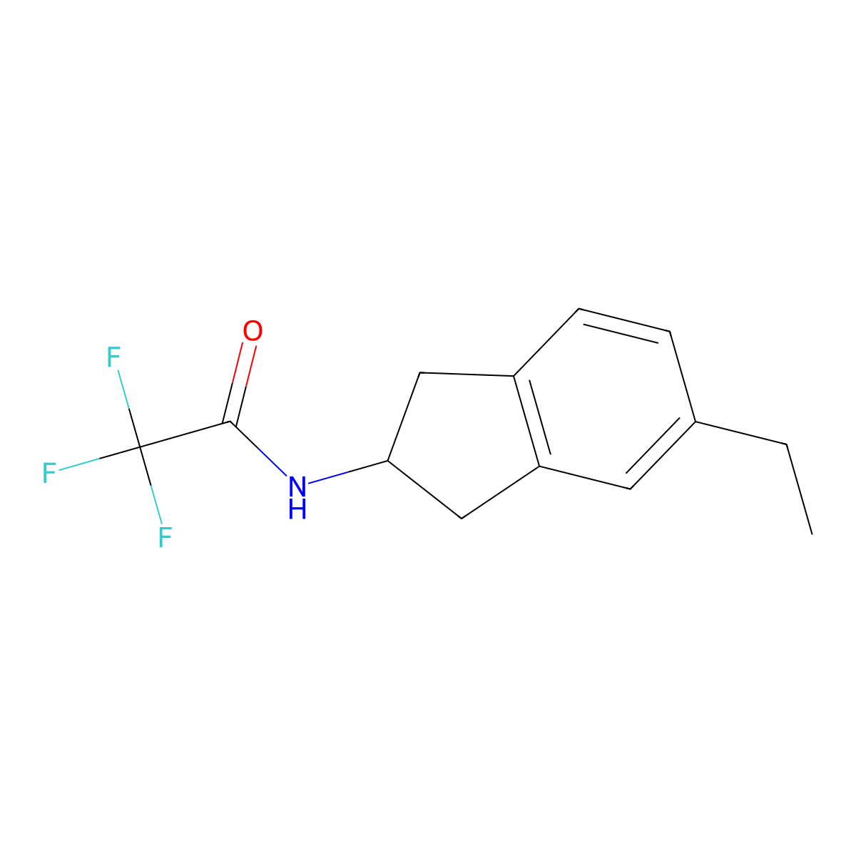N-(5-ethyl-2,3-dihydro-1H-inden-2-yl)-2,2,2-trifluoroacetamide molecular structure, CAS 601487-88-1