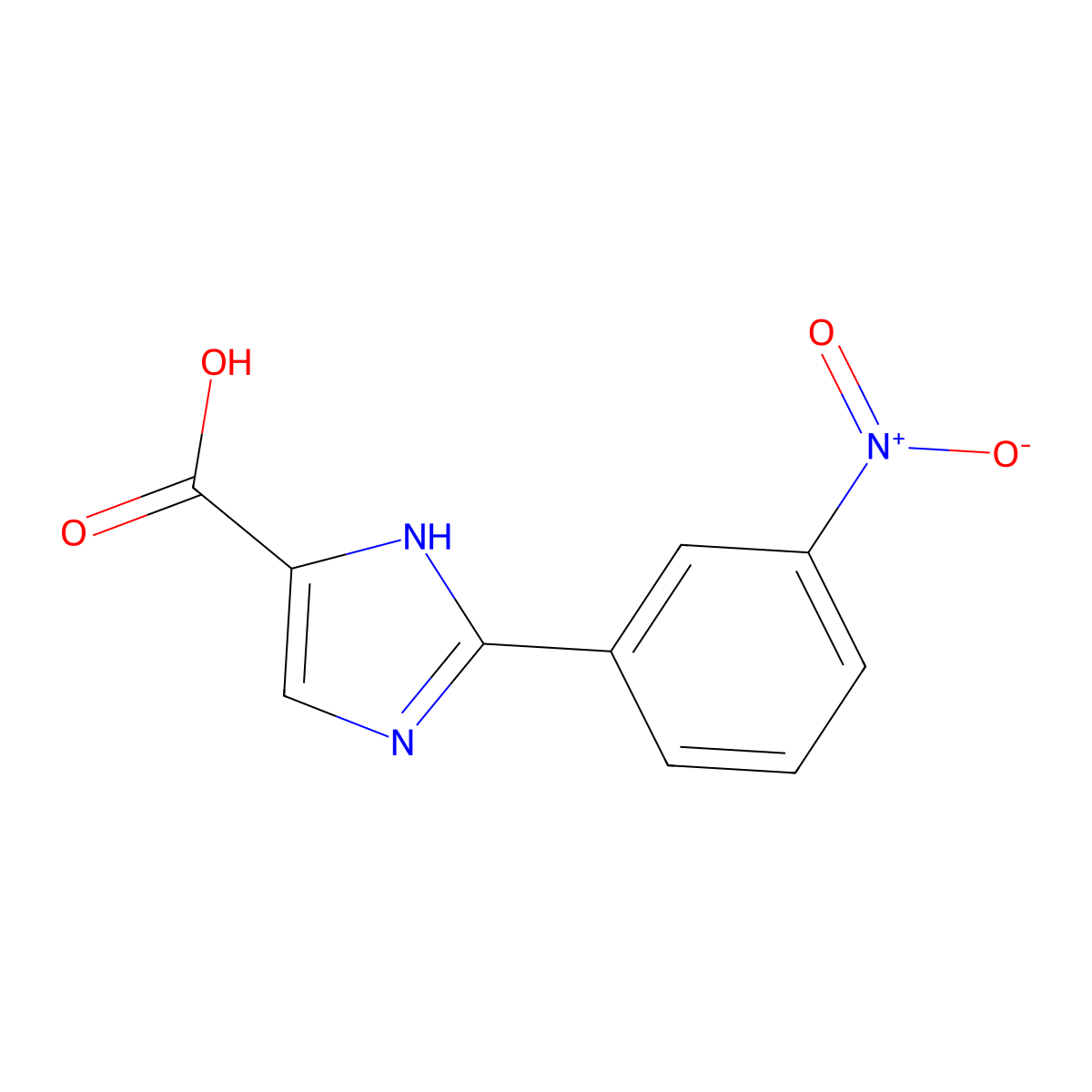 2-(3-nitrophenyl)-1H-imidazole-4-carboxylic acid molecular structure, CAS 601494-32-0