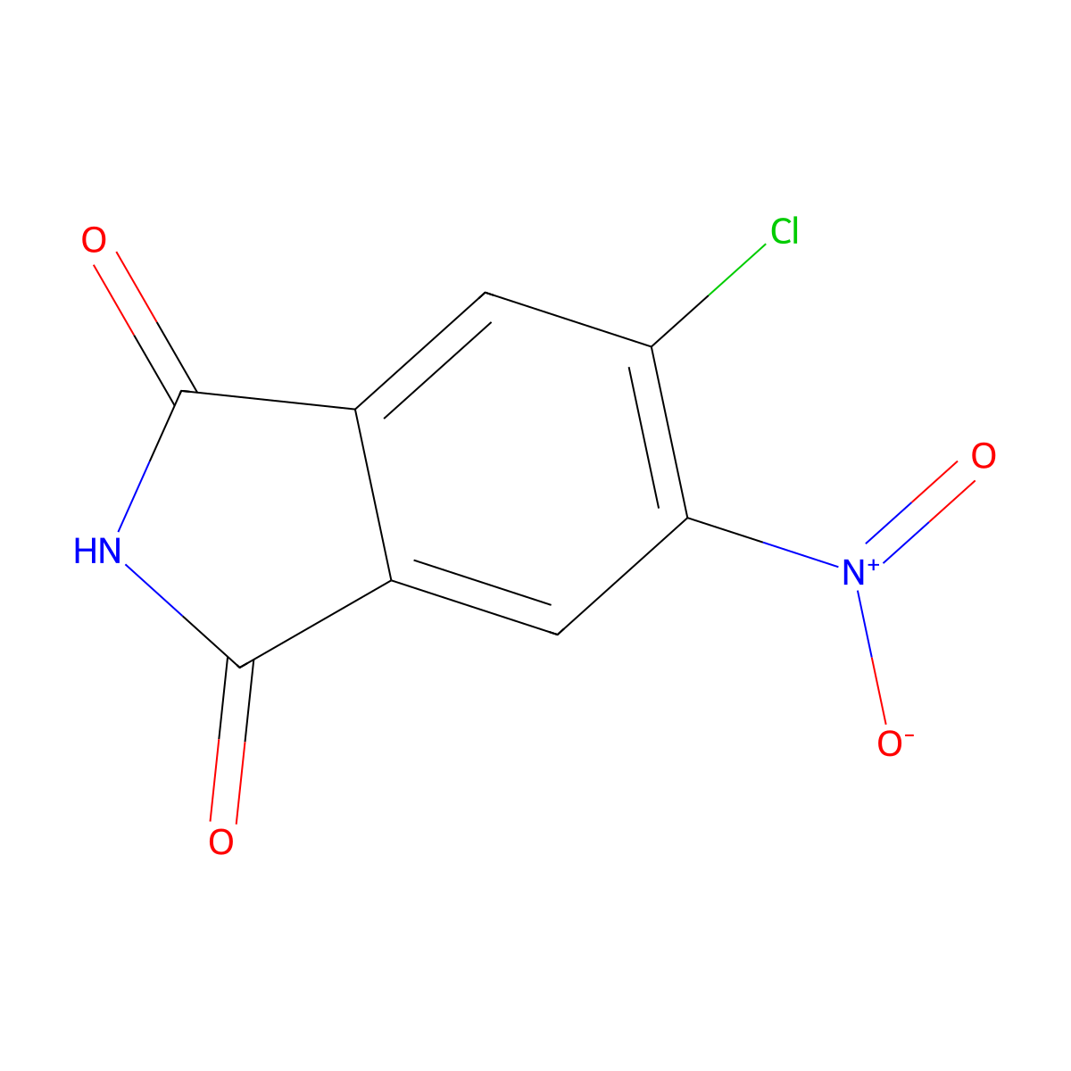4-Chloro-5-nitrophthalimide molecular structure, CAS 6015-57-2