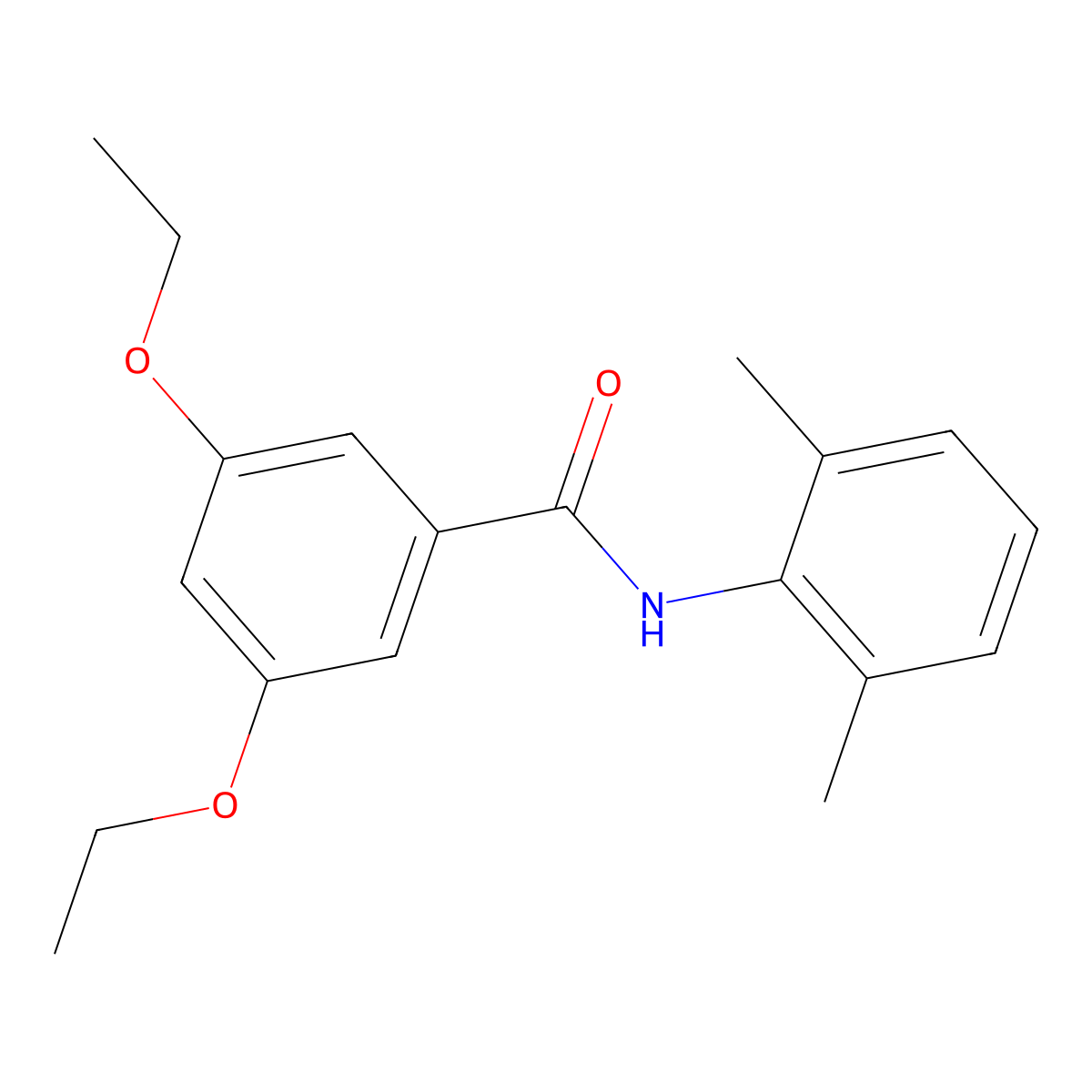 n-(2,6-Dimethylphenyl)-3,5-diethoxybenzamide molecular structure, CAS 6015-70-9