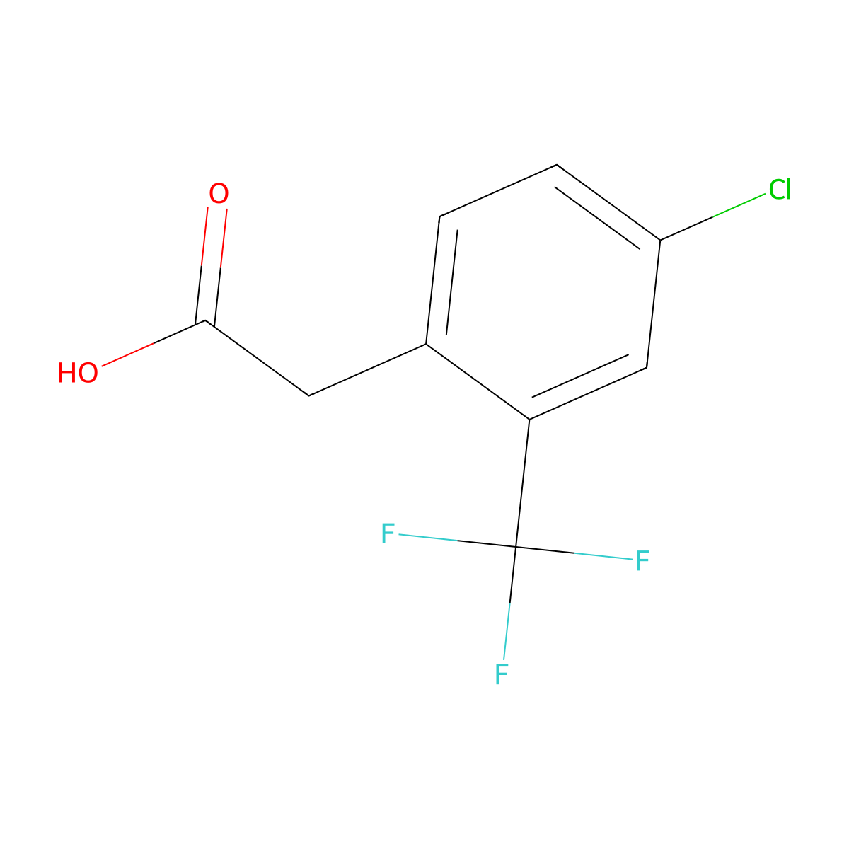 4-Chloro-2-(trifluoromethyl)phenylacetic acid molecular structure, CAS 601513-31-9